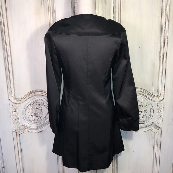 WANKO Cotton Blend Chic Unique Shawl Collar Long Sleeve Dress Coat Size 34 - Picture 10 of 15